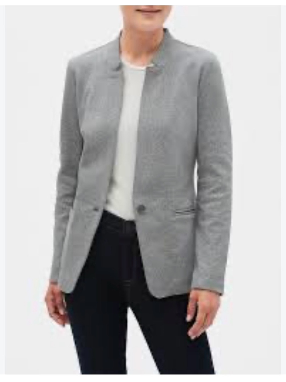 Banana Republic grey heathered grey professional tailored suit blazer XS